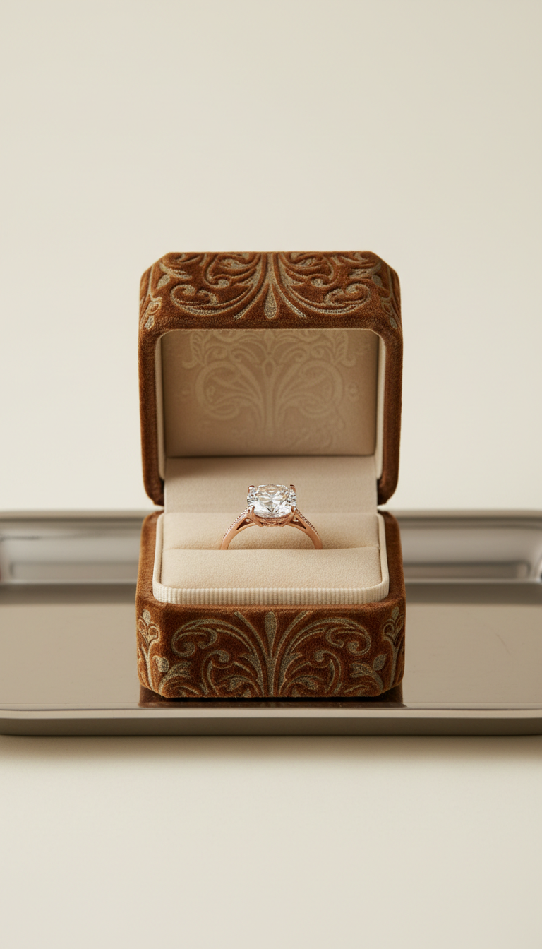 Embossed Velvet Jewelry Presentation Box