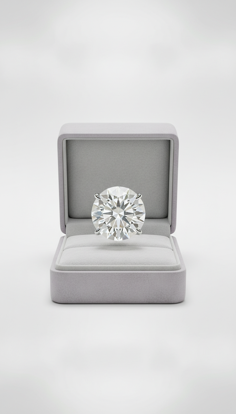 Loose certified round brilliant diamond with GIA grading