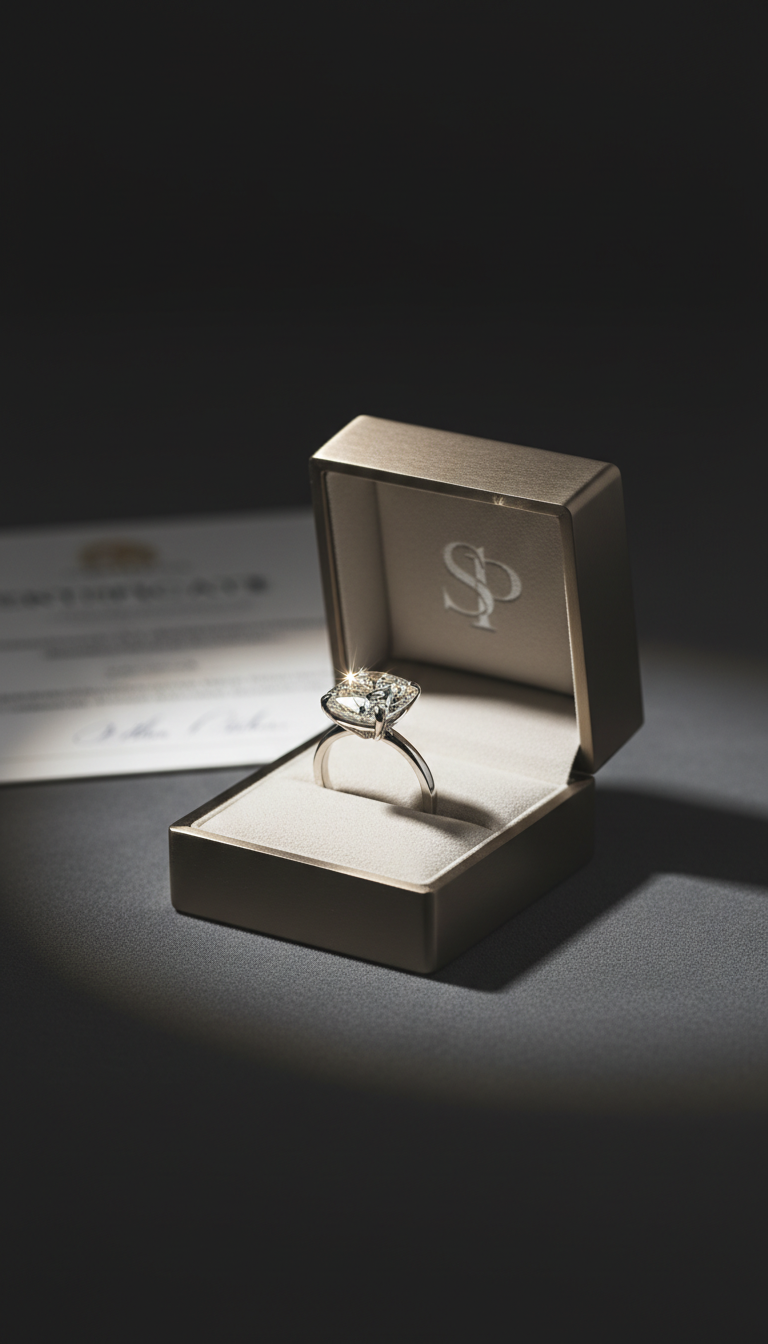 Platinum solitaire ring with 3-carat VS diamond